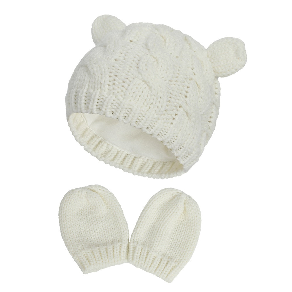 LOT BONNET PLUS GANT FILLE ET GARCON DE 0 A 18 MOIS