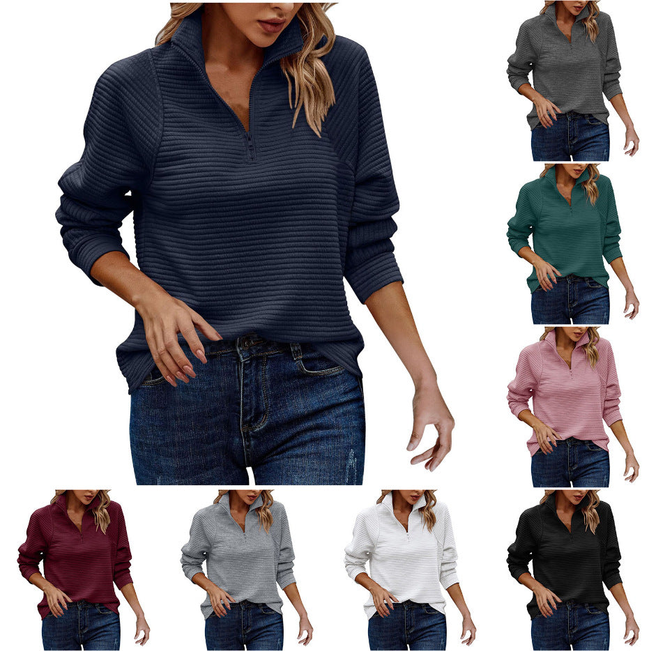SWEAT A MANCHES LONGUES ET COL MONTANT POUR FEMME MOTIF SERPENT ET FERMETURE ECLAIR