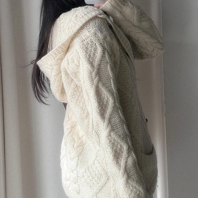 CARDIGAN A CAPUCHE POUR FEMME