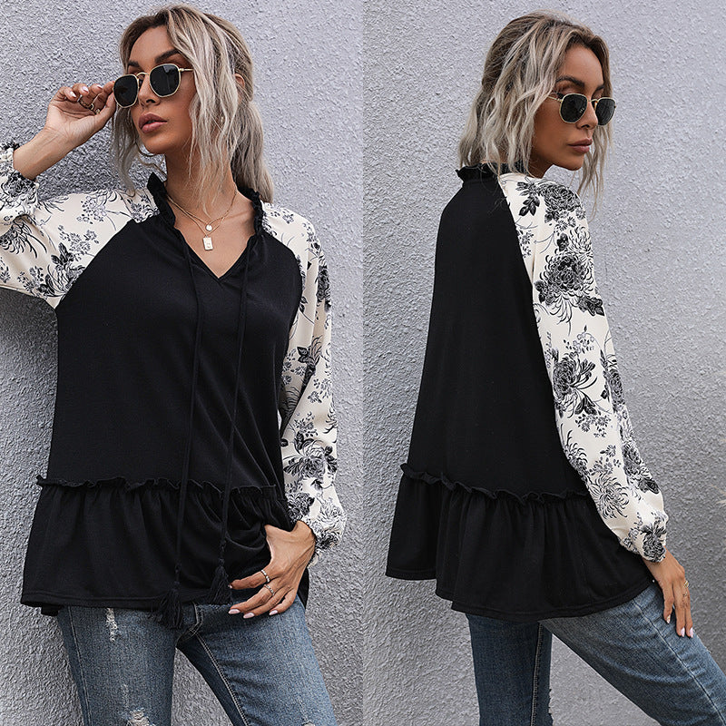 T-SHIRT AMPLE A MANCHES LONGUES POUR FEMME