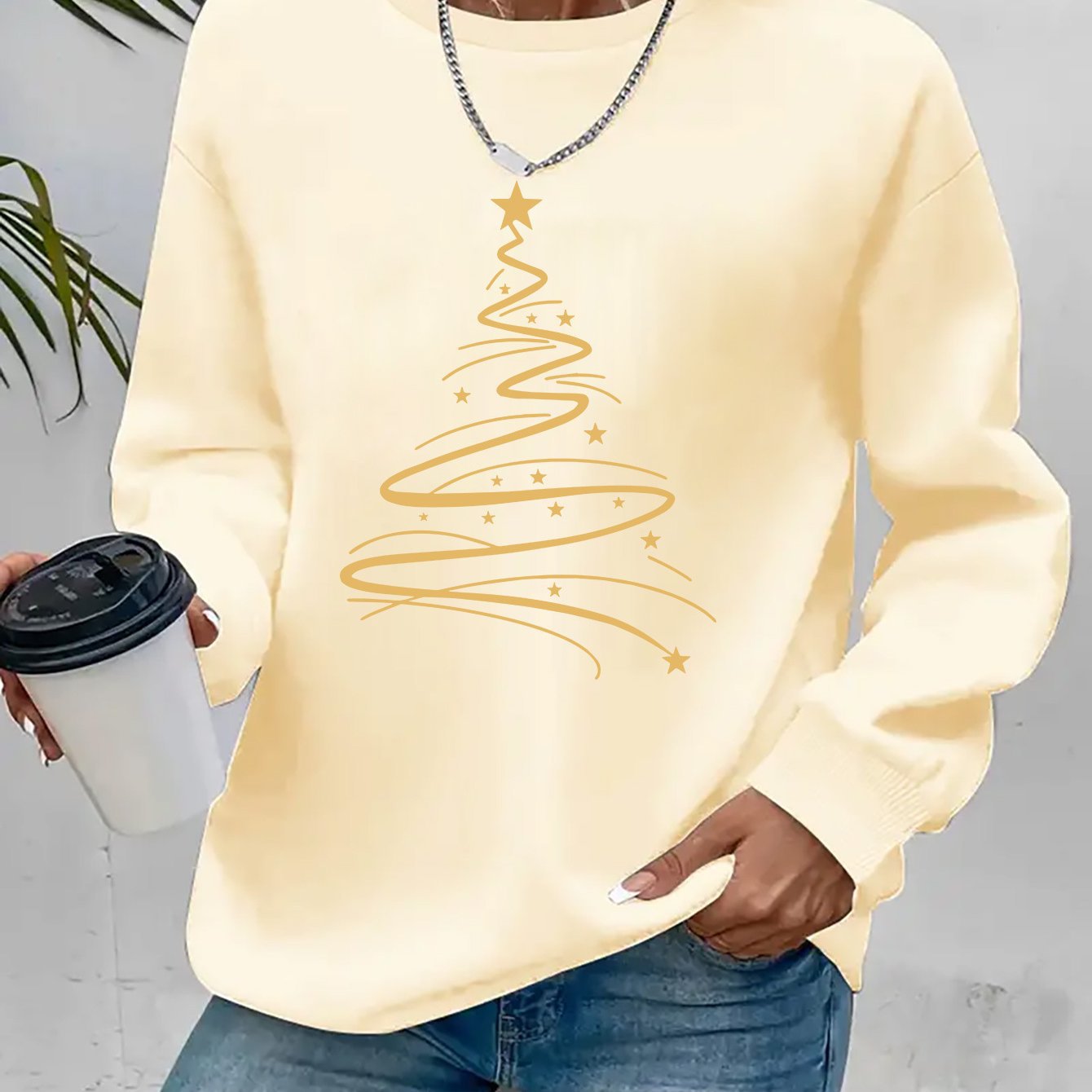 SWEAT A MANCHES LONGUES IMPRIME NOEL