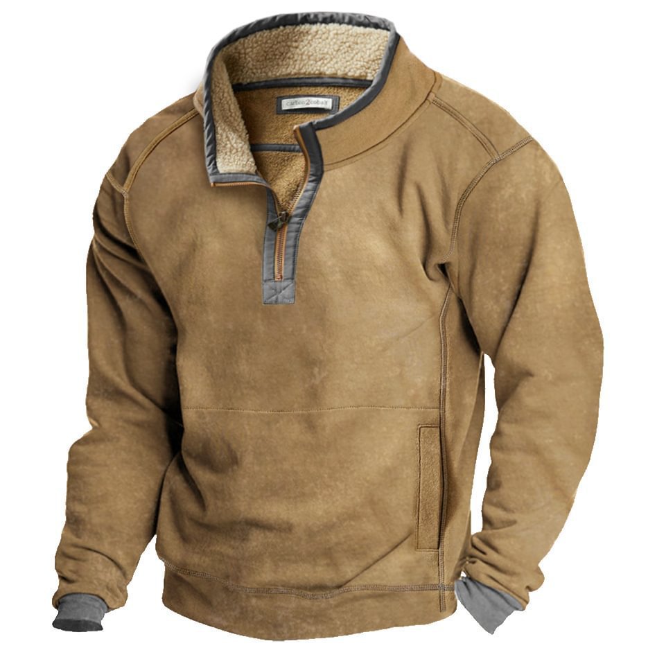 SWEAT AVEC COL MONTANT ET FERMETURE ECLAIR