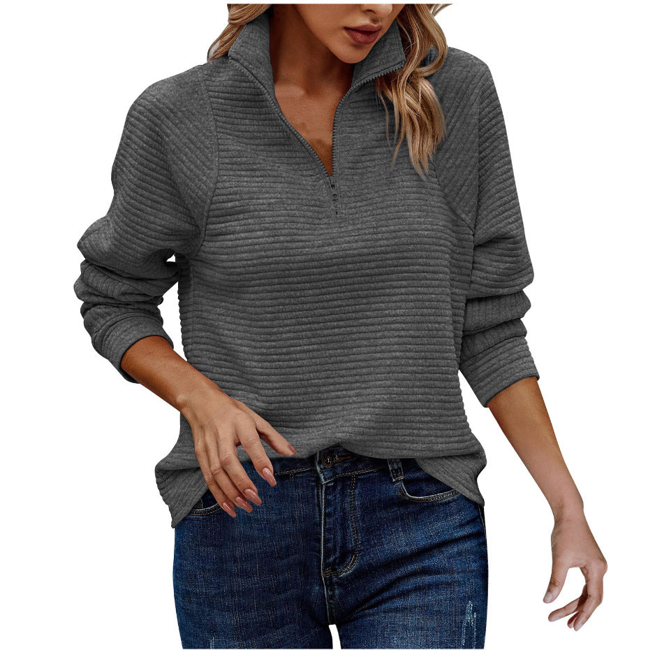 SWEAT A MANCHES LONGUES ET COL MONTANT POUR FEMME MOTIF SERPENT ET FERMETURE ECLAIR