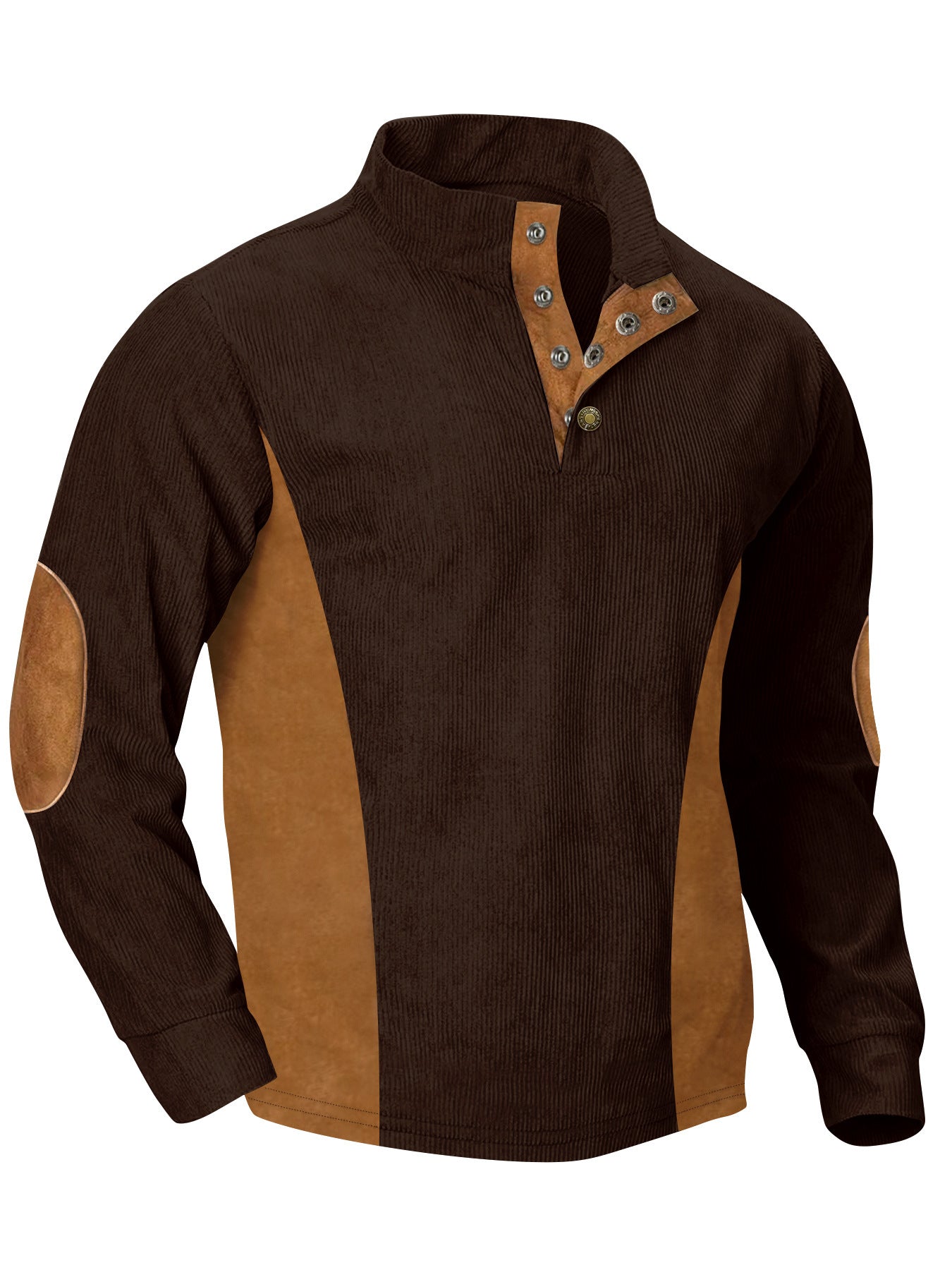 SWEAT A MANCHES LONGUES ET COL MONTANT EN VELOURS COTELE