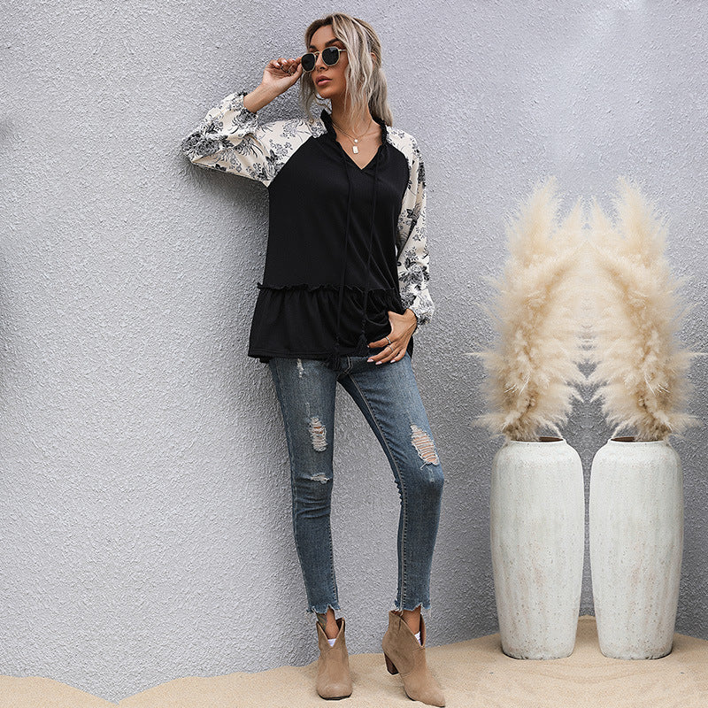 T-SHIRT AMPLE A MANCHES LONGUES POUR FEMME