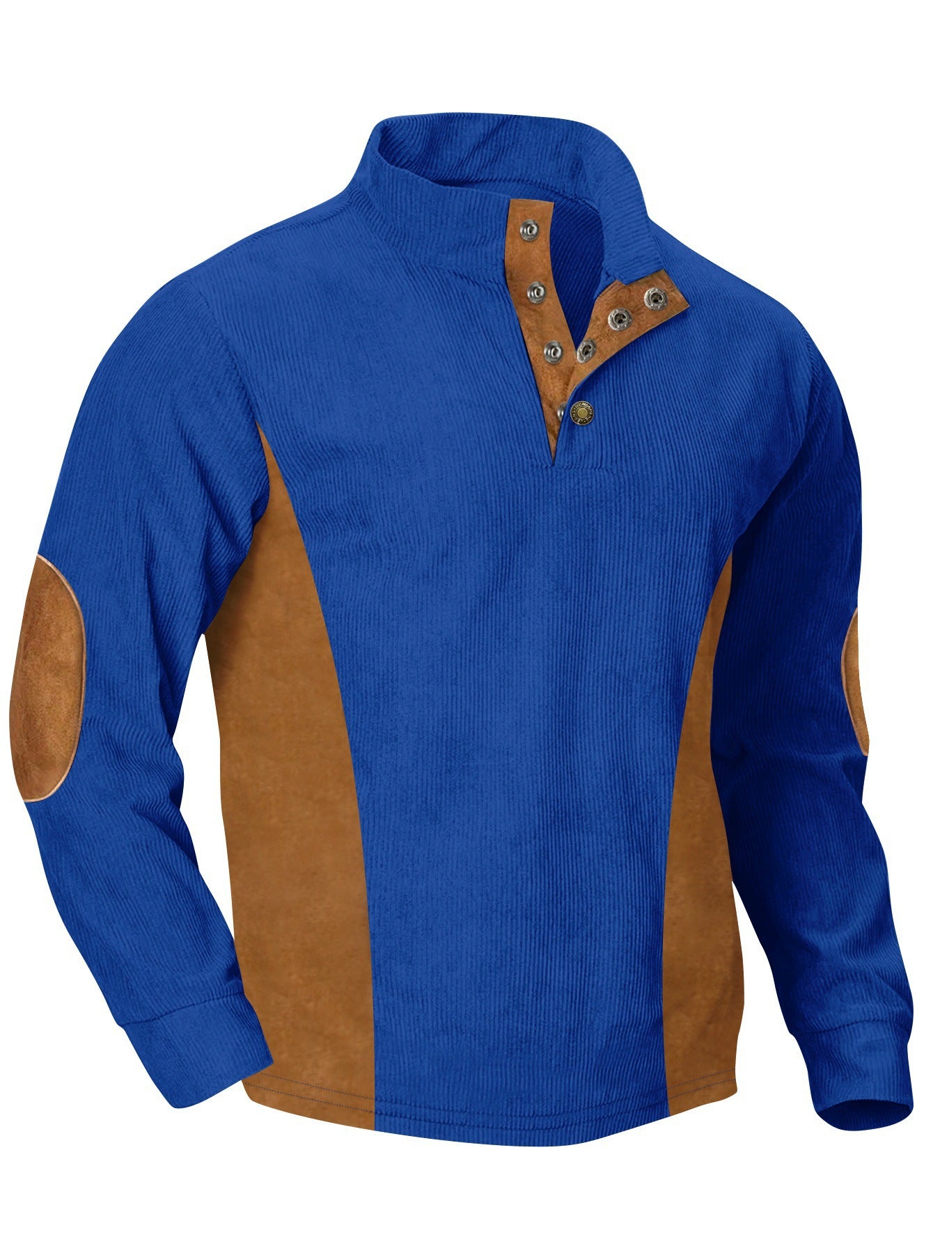 SWEAT A MANCHES LONGUES ET COL MONTANT EN VELOURS COTELE