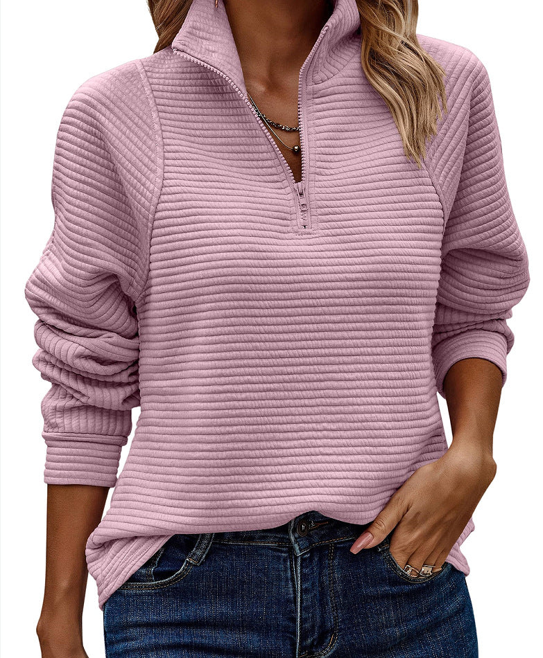SWEAT A MANCHES LONGUES ET COL MONTANT POUR FEMME MOTIF SERPENT ET FERMETURE ECLAIR