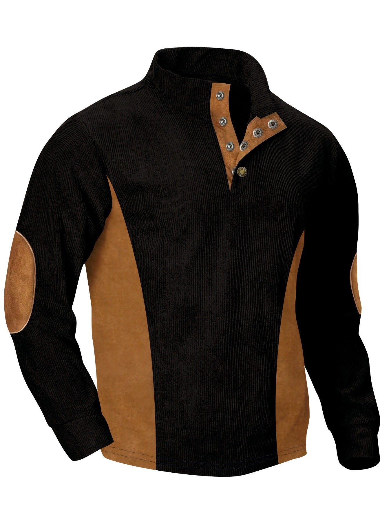 SWEAT A MANCHES LONGUES ET COL MONTANT EN VELOURS COTELE
