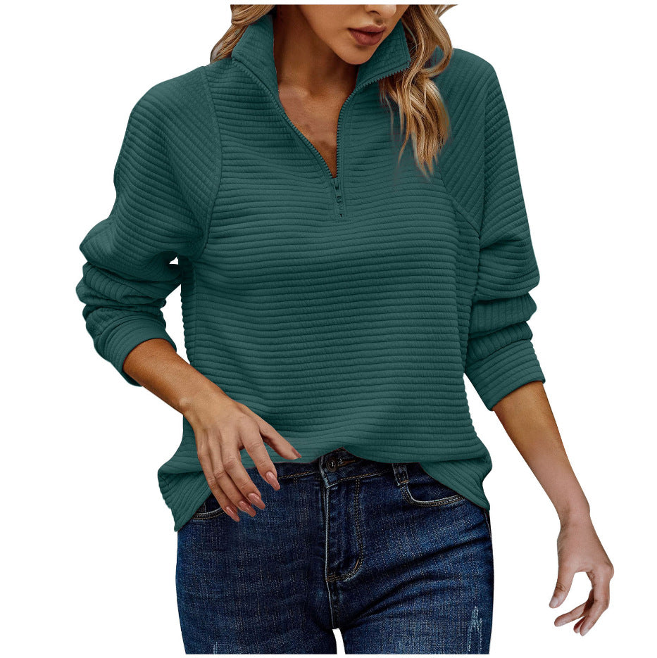 SWEAT A MANCHES LONGUES ET COL MONTANT POUR FEMME MOTIF SERPENT ET FERMETURE ECLAIR