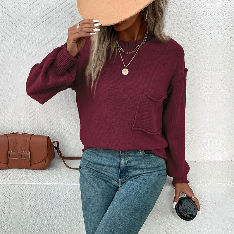 PULL A MANCHES LONGUES ET POCHE