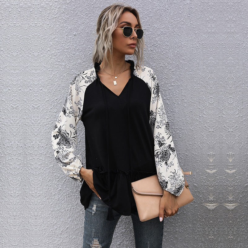 T-SHIRT AMPLE A MANCHES LONGUES POUR FEMME