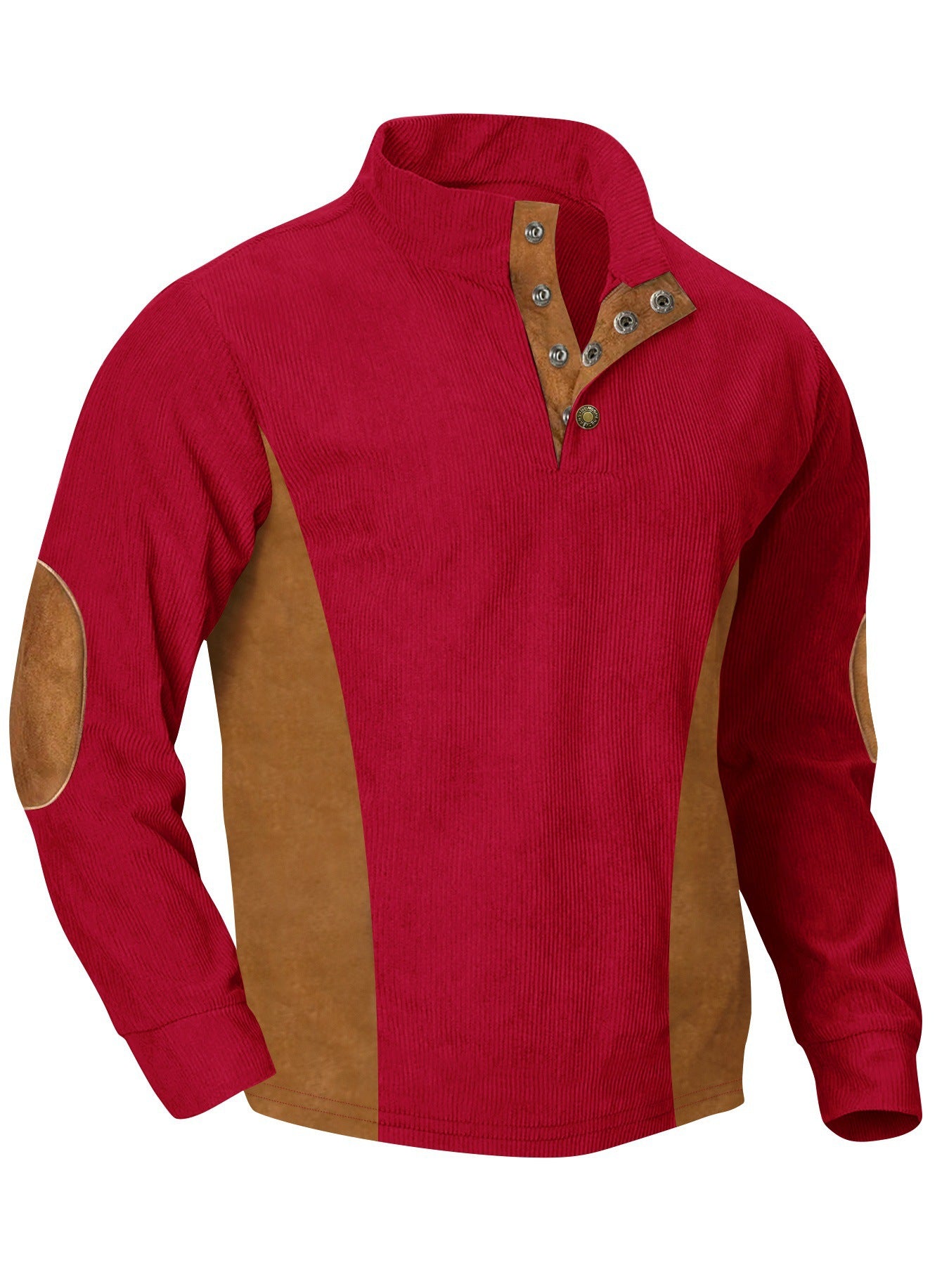 SWEAT A MANCHES LONGUES ET COL MONTANT EN VELOURS COTELE