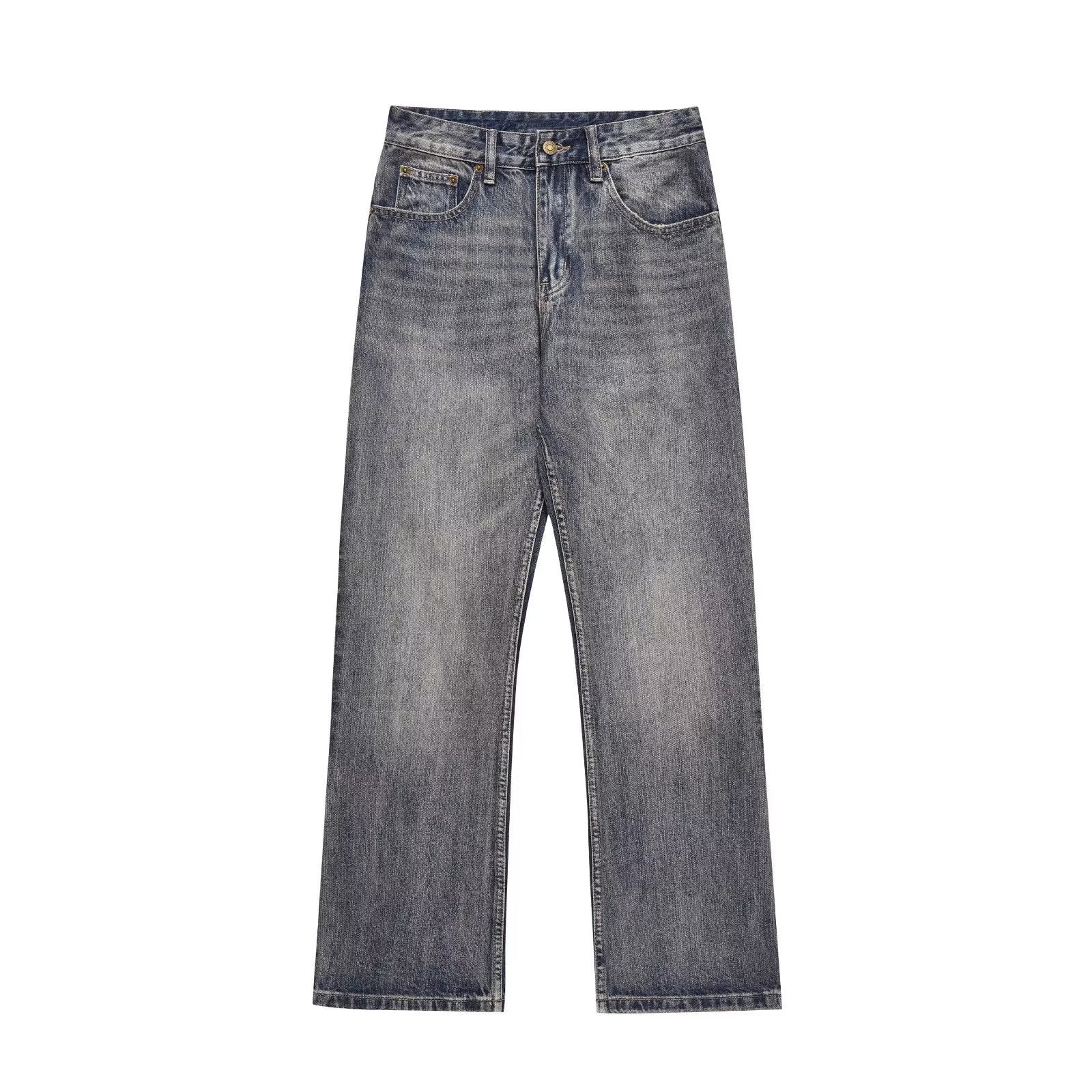 Jean Bootcut rétro américain pour hommes, jambe droite ample, beau pantalon tendance de printemps et d'automne 2023