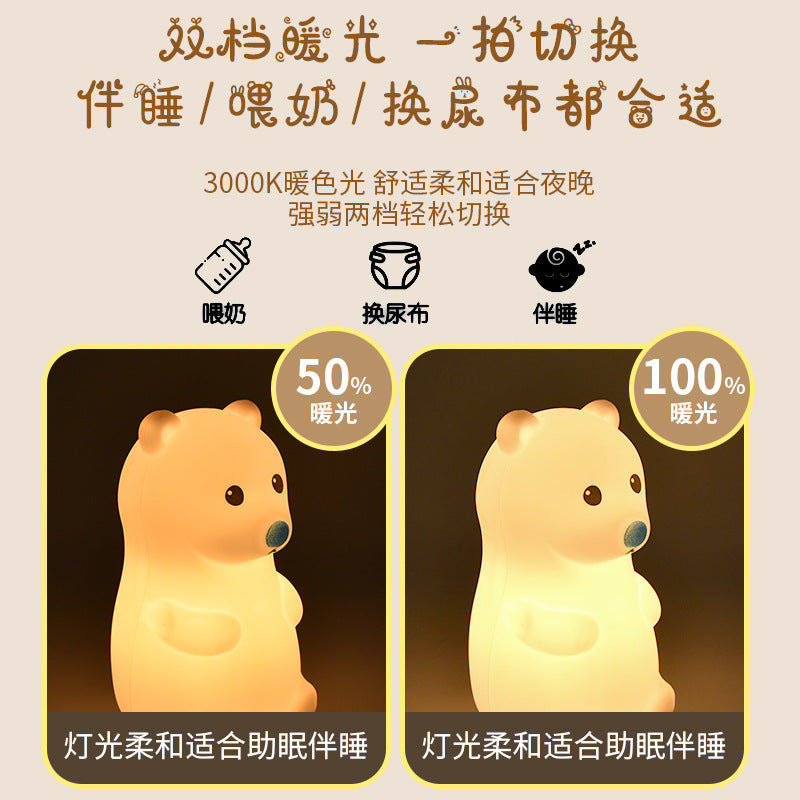 Lampe à claquette en Silicone, veilleuse d'ambiance, lampe de sommeil pour chambre à coucher, alimentation de bébé, cadeau d'anniversaire pour filles