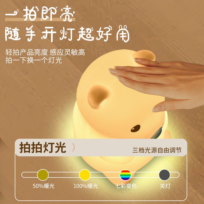 Lampe à claquette en Silicone, veilleuse d'ambiance, lampe de sommeil pour chambre à coucher, alimentation de bébé, cadeau d'anniversaire pour filles