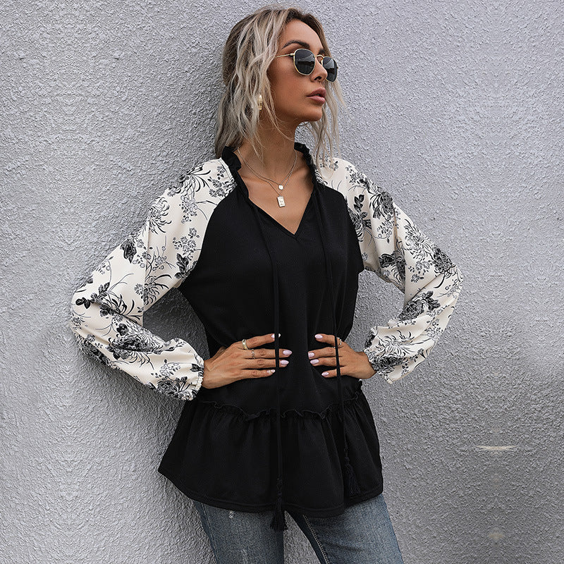 T-SHIRT AMPLE A MANCHES LONGUES POUR FEMME