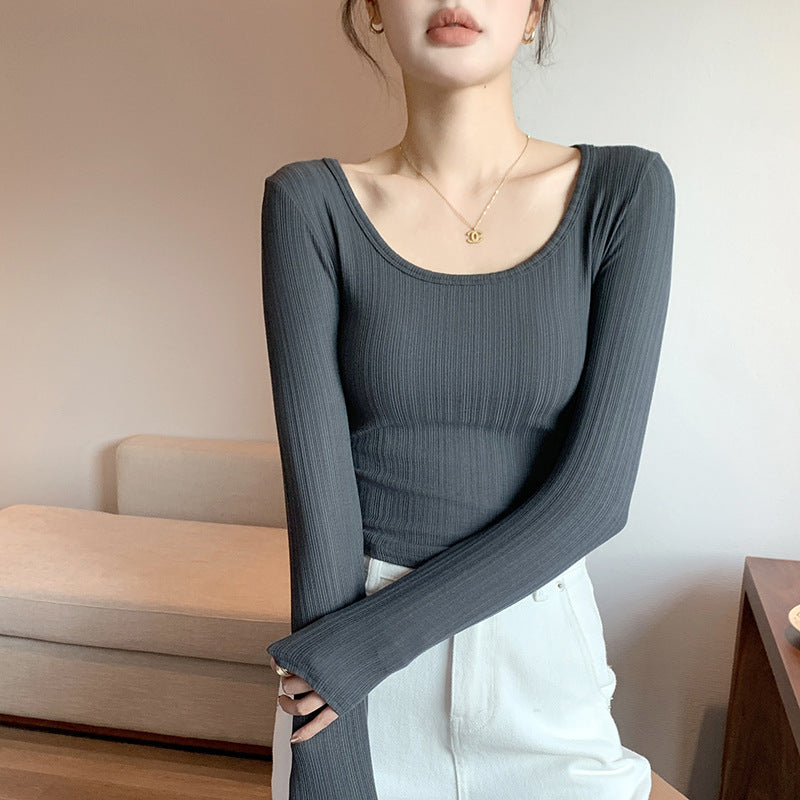 T-SHIRT COL U POUR FEMME