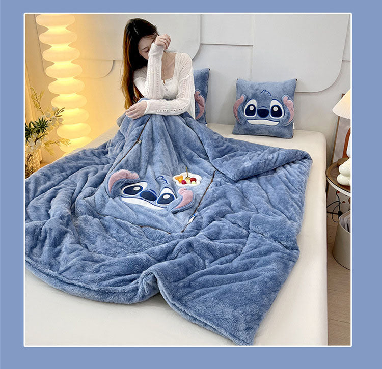 PLAID EN PELUCHE PLUS OREILLER
