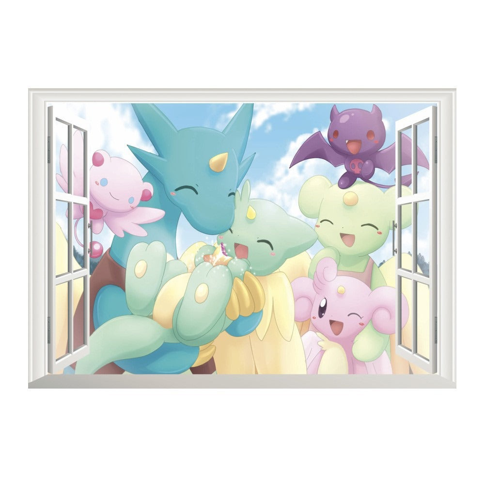 AUTOCOLLANT MURAL 3D PIKACHU