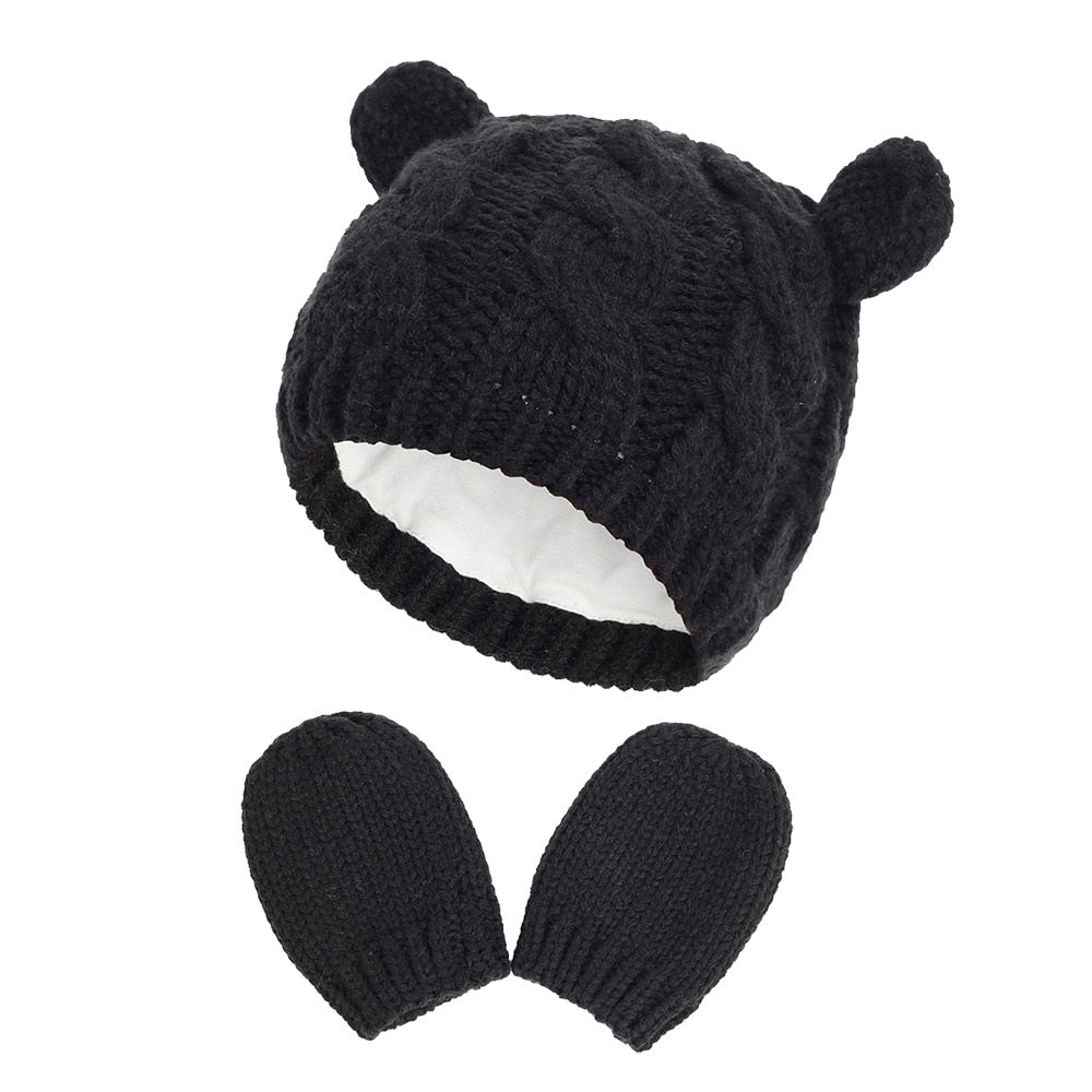LOT BONNET PLUS GANT FILLE ET GARCON DE 0 A 18 MOIS