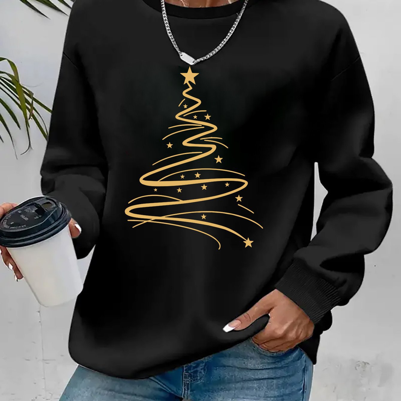 SWEAT A MANCHES LONGUES IMPRIME NOEL