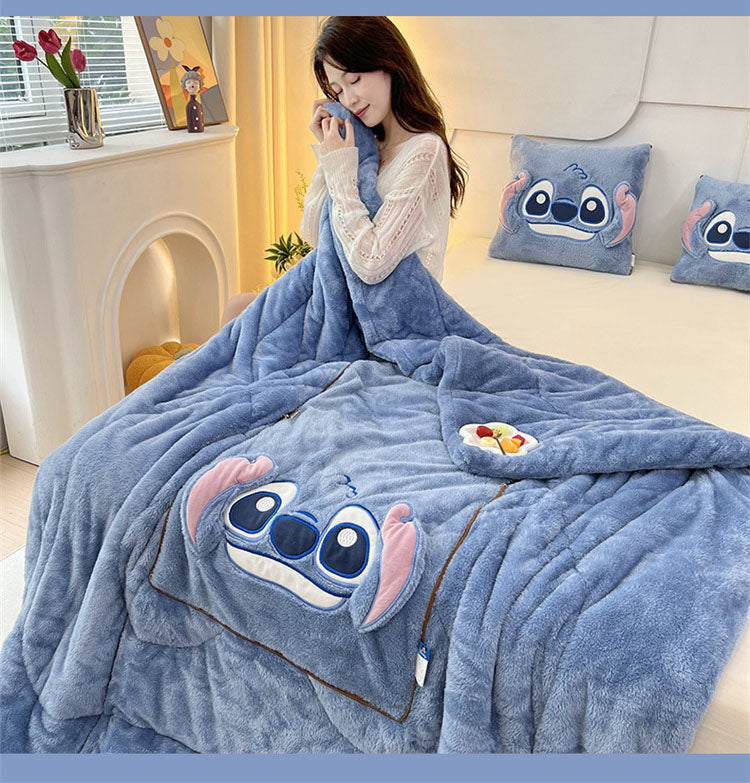 PLAID EN PELUCHE PLUS OREILLER