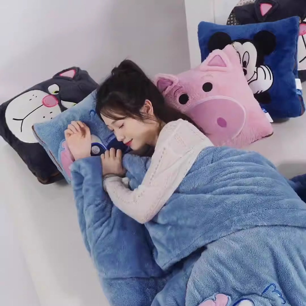 PLAID EN PELUCHE PLUS OREILLER