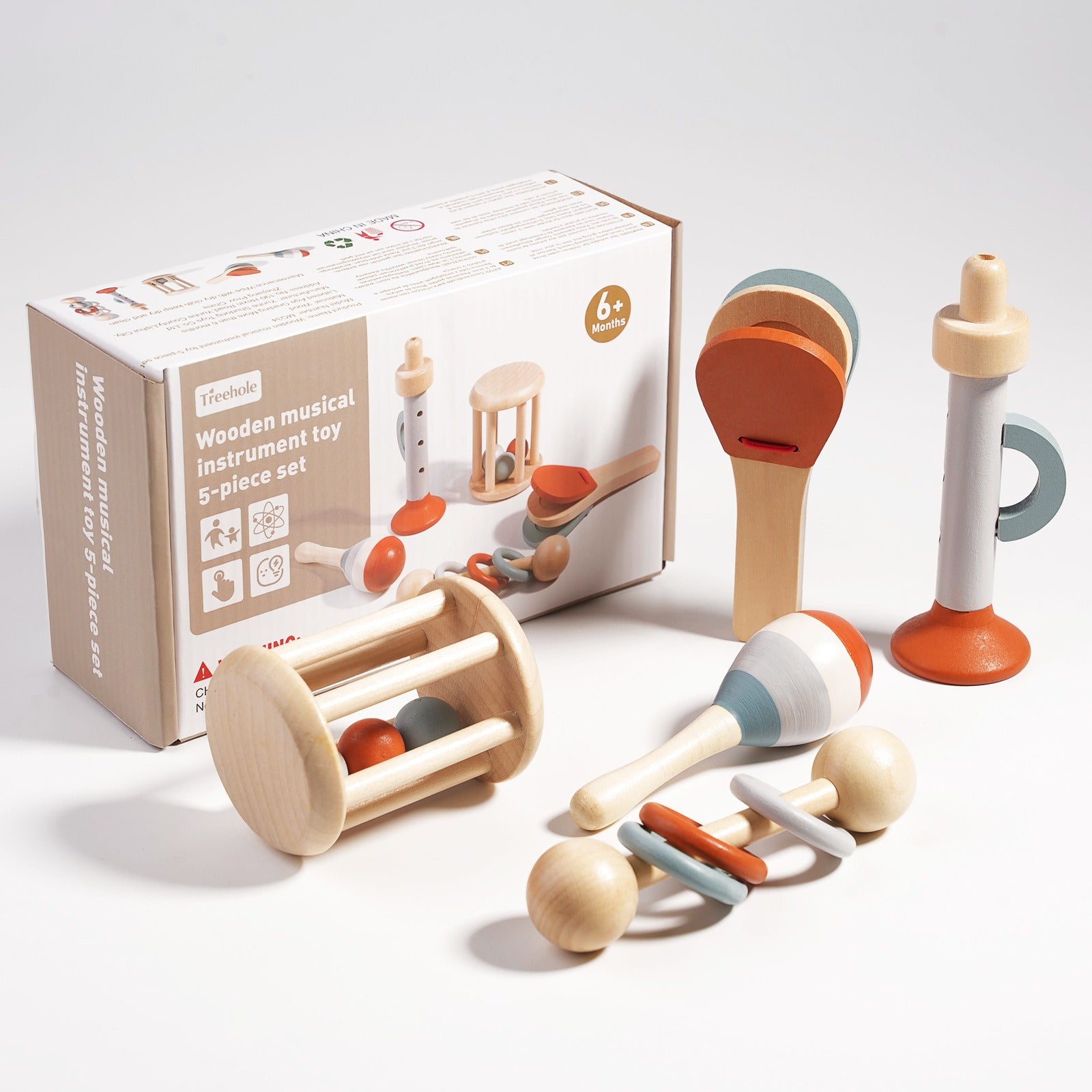 LOTS 5 INSTRUMENTS DE MUSIQUE EN BOIS