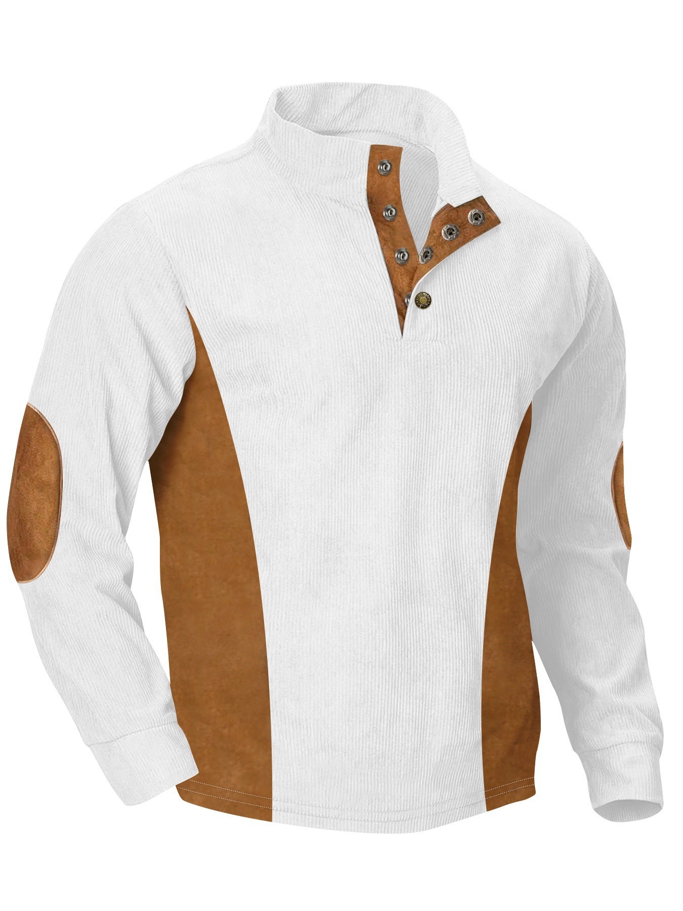 SWEAT A MANCHES LONGUES ET COL MONTANT EN VELOURS COTELE