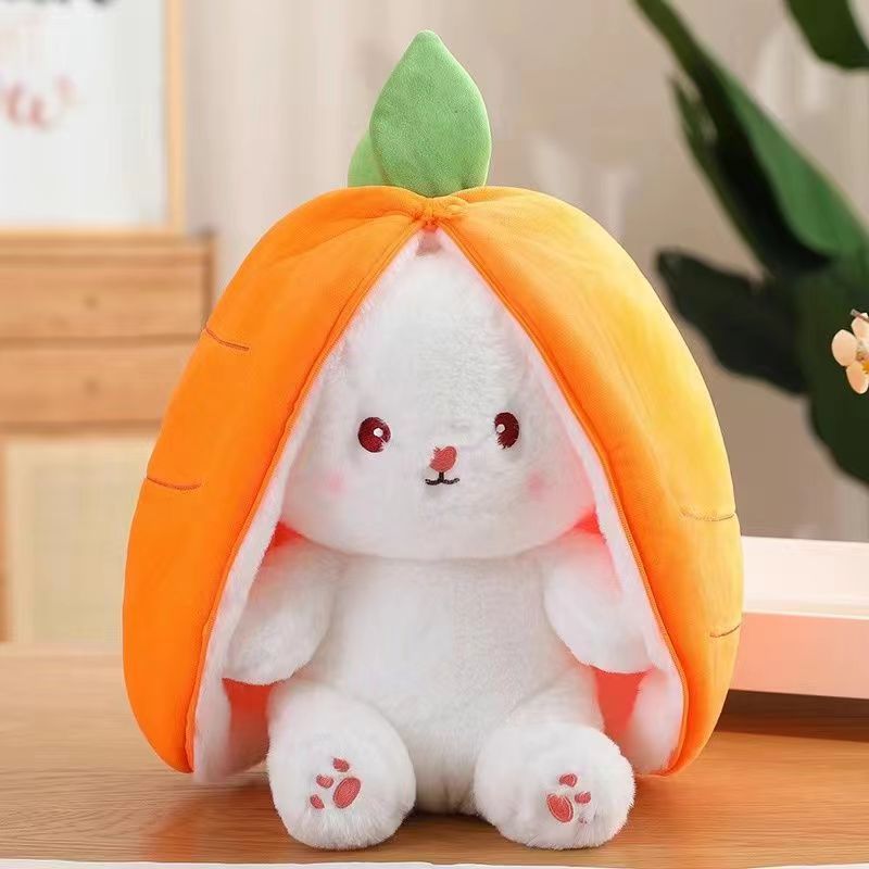 PELUCHE LAPIN TRANSFORMEE EN FRUIT