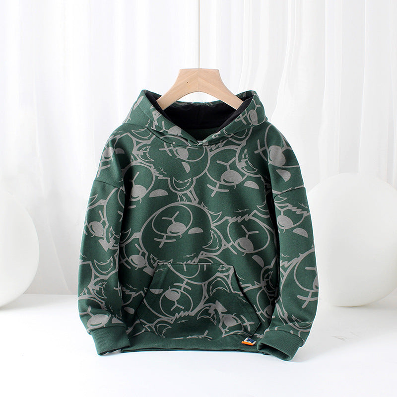 PULL A CAPUCHE MOTIF OURSON POUR ENFANTS 8 ANS ET PLUS