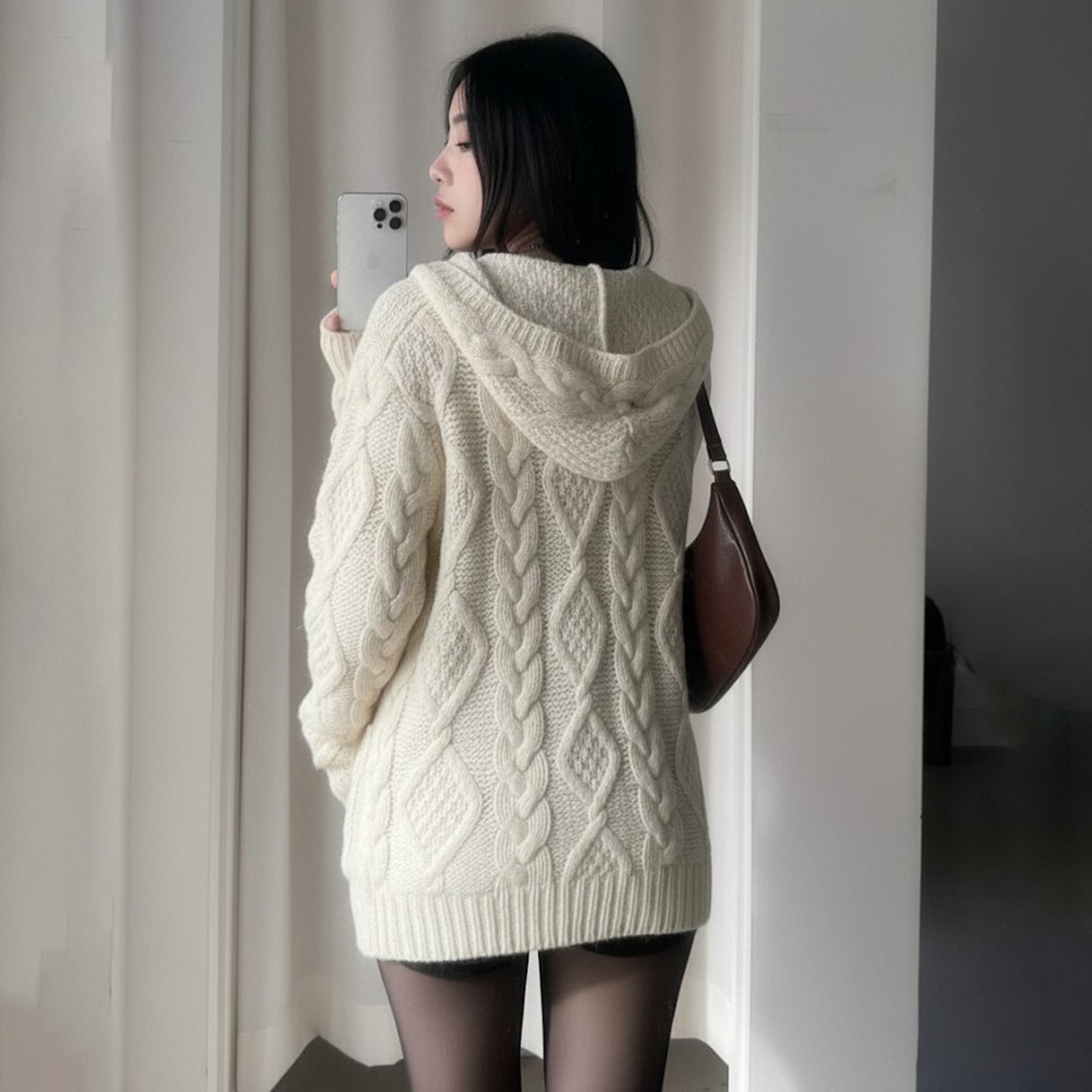 CARDIGAN A CAPUCHE POUR FEMME