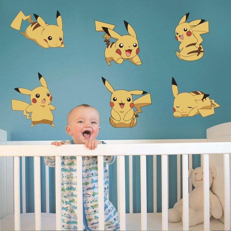 AUTOCOLLANT MURAL 3D PIKACHU