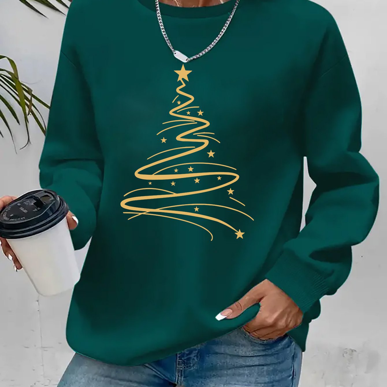 SWEAT A MANCHES LONGUES IMPRIME NOEL