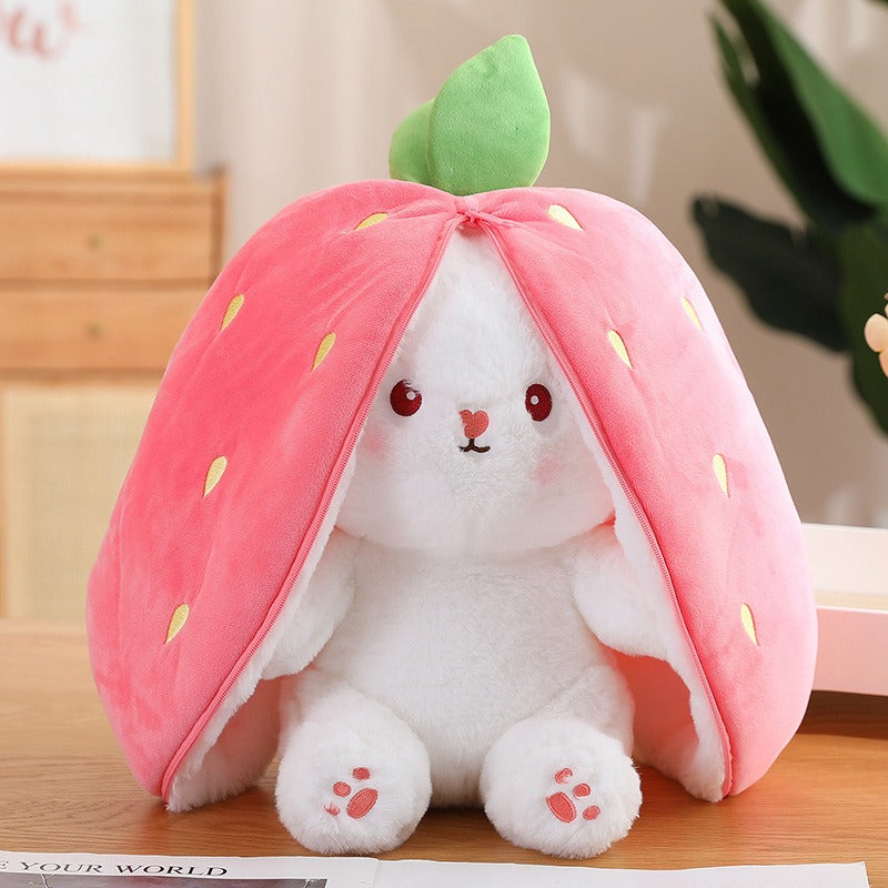 PELUCHE LAPIN TRANSFORMEE EN FRUIT