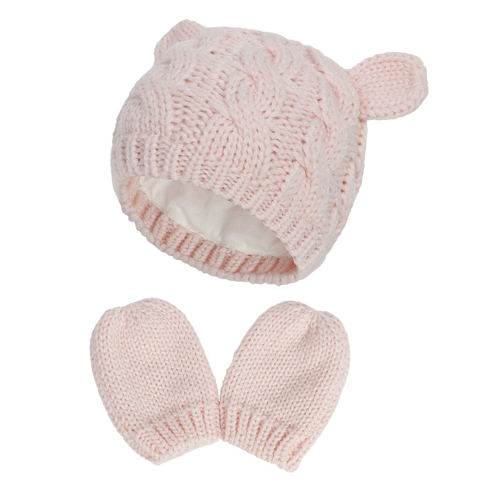 LOT BONNET PLUS GANT FILLE ET GARCON DE 0 A 18 MOIS