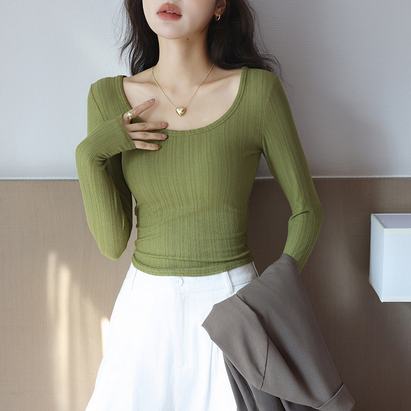 T-SHIRT COL U POUR FEMME