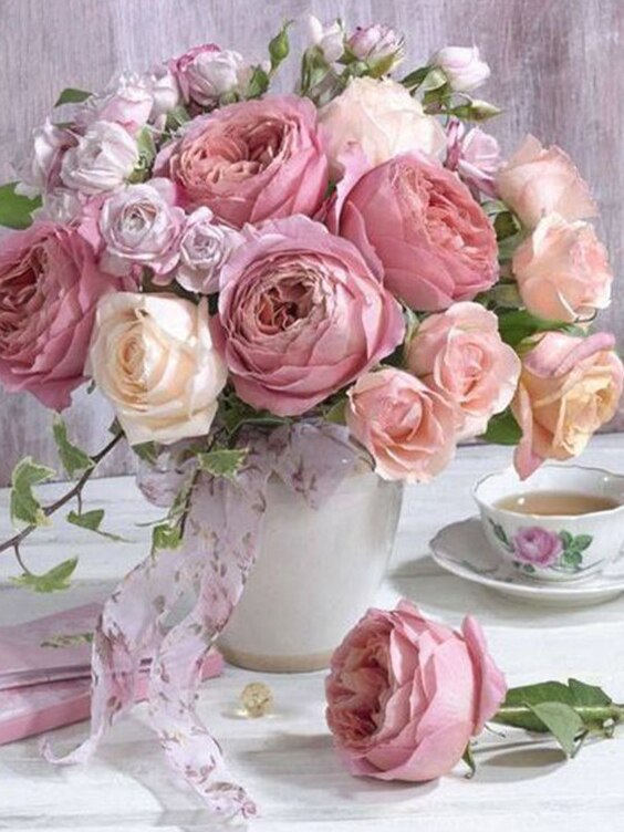 Diamond Painting - FLEURS  4 MODELES DIFFERENTES TAILLES ET FORMES