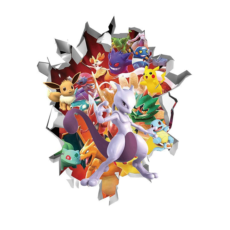AUTOCOLLANT MURAL 3D PIKACHU