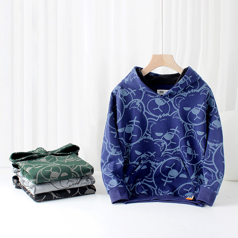 PULL A CAPUCHE MOTIF OURSON POUR ENFANTS 8 ANS ET PLUS