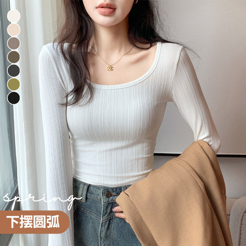 T-SHIRT COL U POUR FEMME