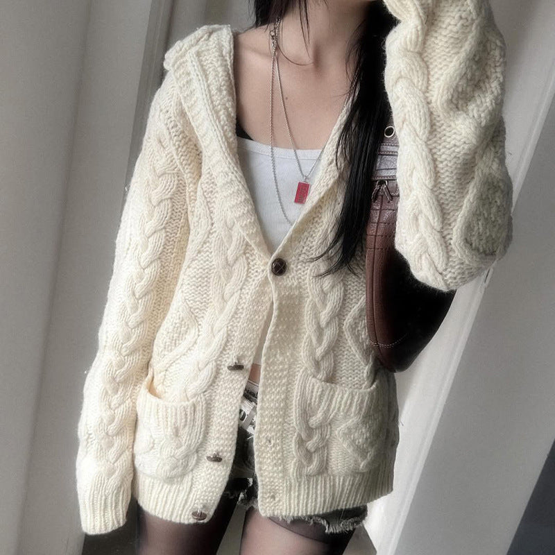 CARDIGAN A CAPUCHE POUR FEMME