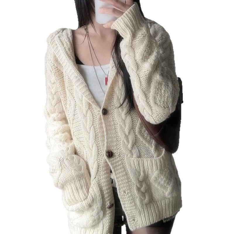 CARDIGAN A CAPUCHE POUR FEMME