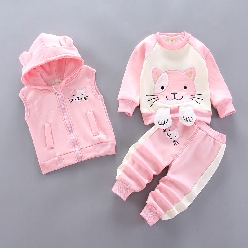 ENSEMBLE 3 PIECES POUR ENFANTS FILLE ET GARCON DE 1 A3 ANS