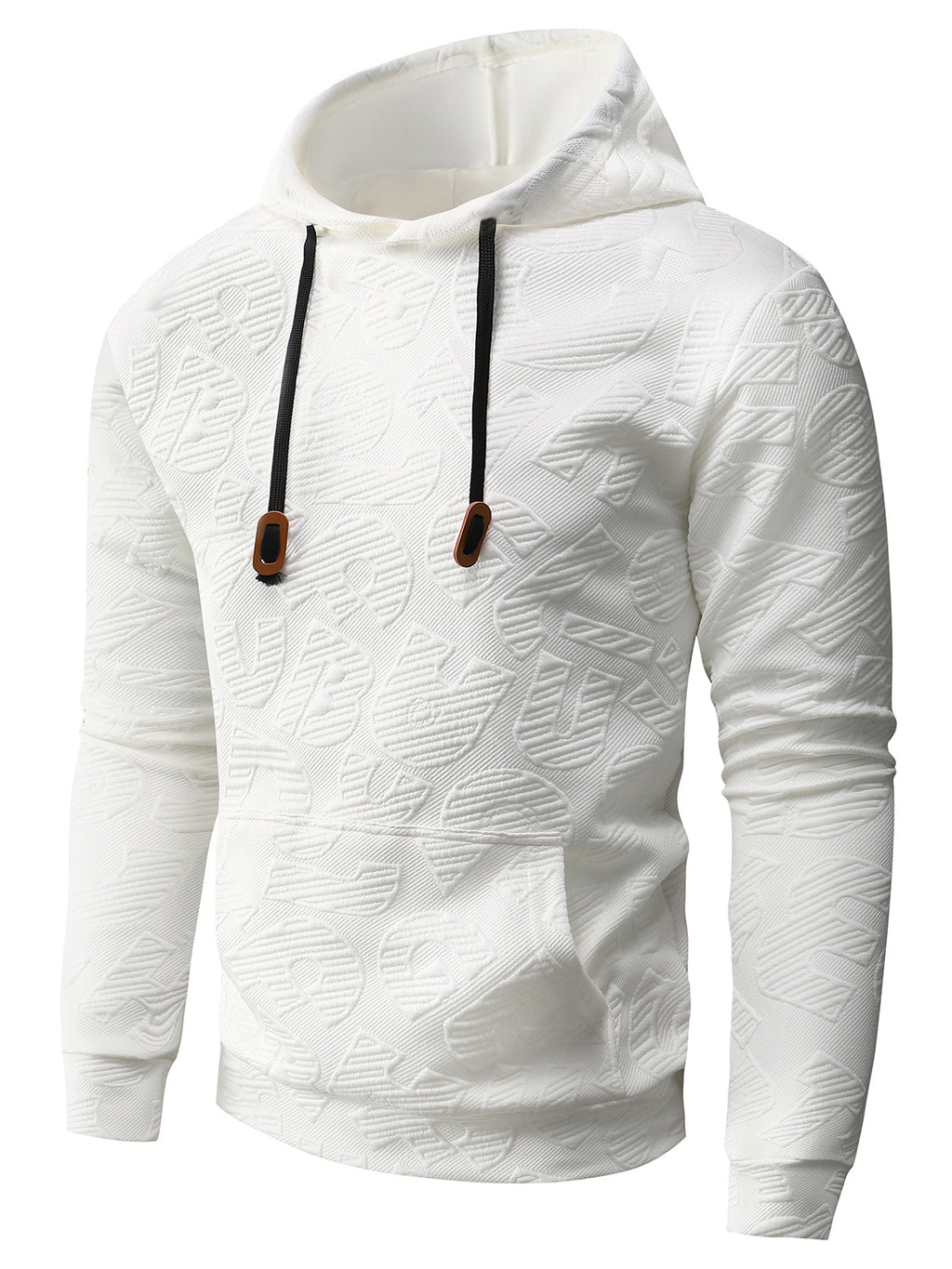 SWEAT A CAPUCHE JACQUARD A PETITS CARREAUX POUR HOMME
