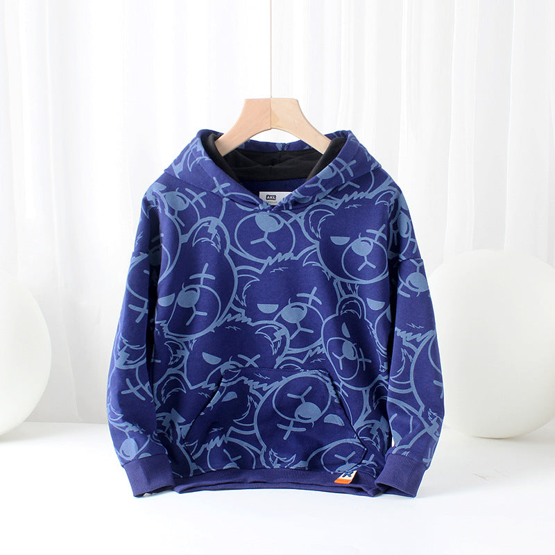 PULL A CAPUCHE MOTIF OURSON POUR ENFANTS 8 ANS ET PLUS
