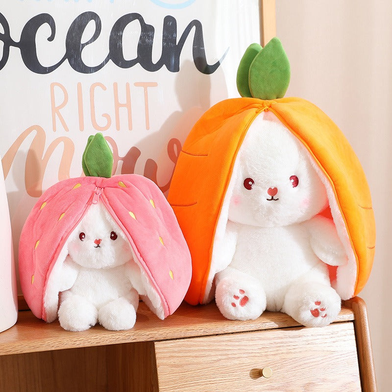 PELUCHE LAPIN TRANSFORMEE EN FRUIT