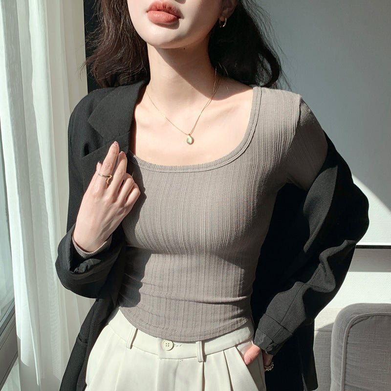 T-SHIRT COL U POUR FEMME