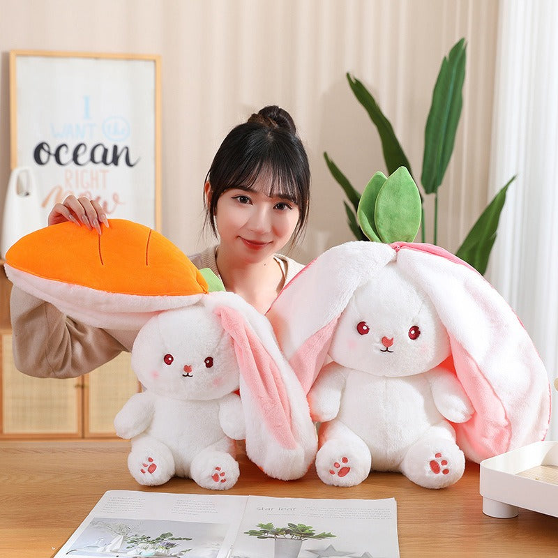 PELUCHE LAPIN TRANSFORMEE EN FRUIT