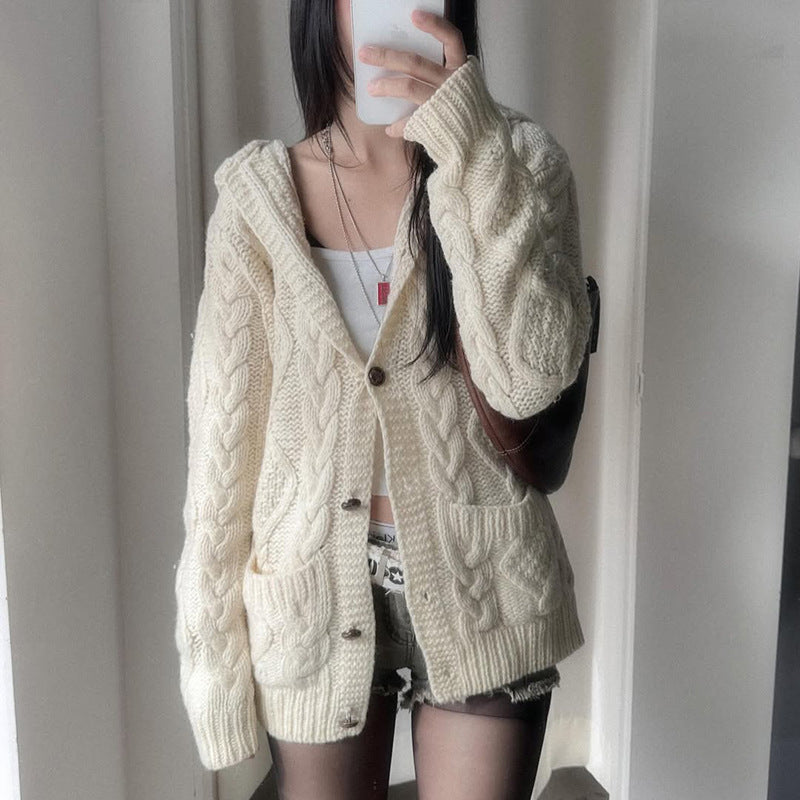 CARDIGAN A CAPUCHE POUR FEMME